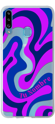 Funda Para Galaxy Para Mujer Curvas Moradas Con Tu Nombre