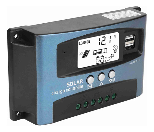 Controlador De Carga Solar Usb Dual 12v/24v 100a Mppt