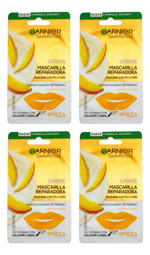 Garnier Skinactive Mascarilla Rehidratante Labios 10 Pzs