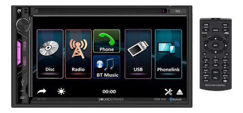 Vr-7002 2-din 7  Dvd/cd Multimedia Headunit Dvd, Entradas Us