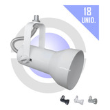 Kit 18 Spot Trilho Calha Perfilado Eletrocalha Led E27 Par20 Cor Branco Voltagem 110v/220v