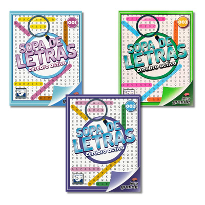Set De 3 Libros Sopas De Letras Letra Grande 80 Págs Carta | Meses sin interés