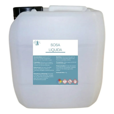 Sosa Líquida Para Elaboración De Jabones 4 Kg | Envío gratis