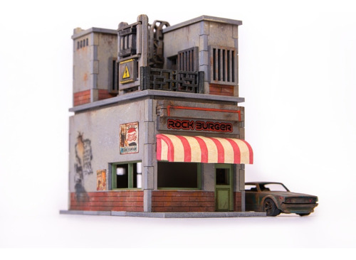 Diorama Mdf Kit Rock Burger - Escala 20mm