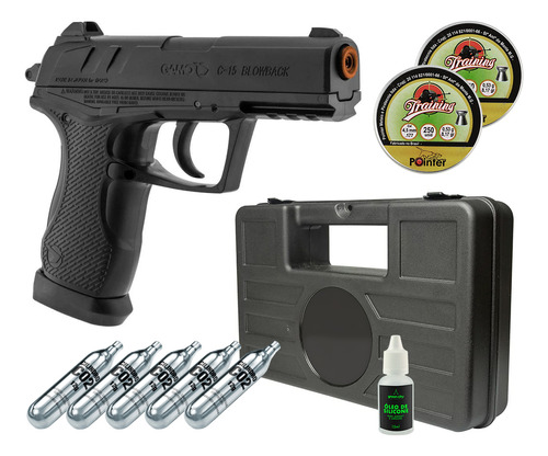 Pistola Pressão 4.5mm Co2 Gamo C-15 + Maleta + Kit Munição