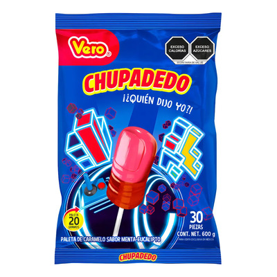 Vero Chupadedo Paleta Sabor Menta Eucalipto 30pz 600gr | Meses sin interés