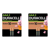 4-pilhas Aaa Recarregavel Duracell 900mah