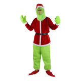 Cosplay Navideño: Traje De Papá Noel: El Grinch Verde