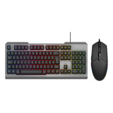 Kit Teclado + Mouse Silencioso Abnt2 Gamer Led Rgb Be-700 Cor Do Mouse Preto Cor Do Teclado Preto