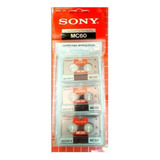 Microcassette Sony Mc60 Grabadora Contestadora Pack 3 Unidad