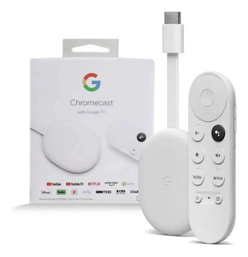 Chromecast Con Asistente Google Tv Voz 4k Ultra 16gb Nuevo