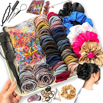 1209pzs Accesorios Para Cabello Scrunchies Donas Ligas Banda | Meses sin interés