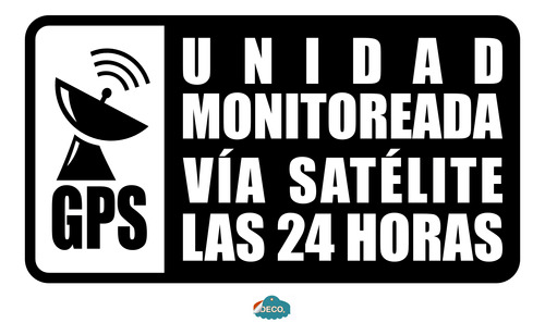 Stickers Unidad Monitoreada Via Satelite Para Trailers