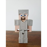  Minecraft Steve Armadura De Hierro 23cm Original Oferta!