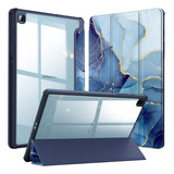 Funda Para Galaxy Tab A7 Lite T220 Smart Marmol Azul