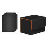 Caja Organizadora De Baraja De Cartas Negro Naranja