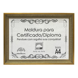 Moldura A4 Quadro Certificado Diploma De Luxo E Tela Acetato