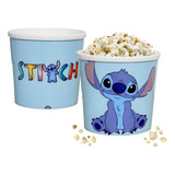 Kit 2 Pote Pipoca Família 2.1l Plasútil Stitch Lilo Disney