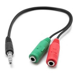 Cable Adaptador Jack 3.5 Mm Para Pc Ps4 A Mic Y Auricular 