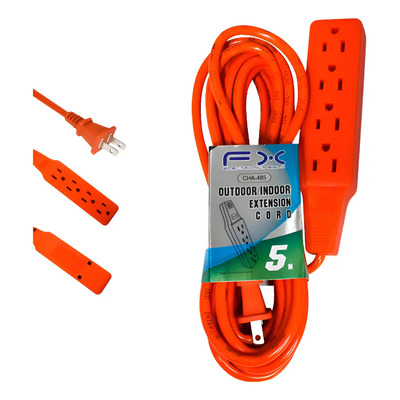 Extensión Eléctrica Uso Rudo Multicontactos 5 Metros 4tomas | MercadoLibre