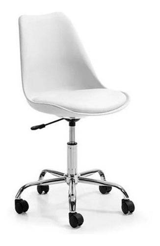 Silla Eames Tulip Con Ruedas Giratoria 