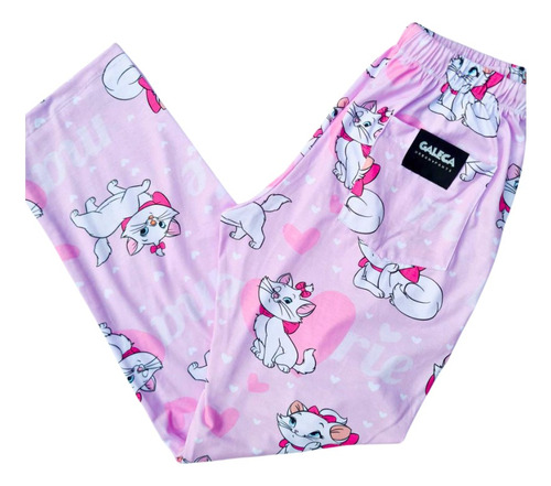 Pantalon Unisex Pijama De Gatita Marie Modal Premium Galeca