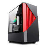 Gabinete Munfrost Panda Pro Nwgro/rojo Argb Sync Cristal Color Negro