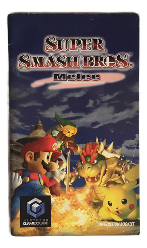 Nintendo Game Cube Super Smash Bros Manual Original