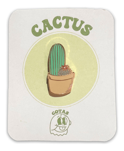 Pin Cactus Planta Metálico Esmaltado