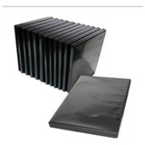 Estuche Caja De Dvd/cd Negra Ancha 14mm Folio Calidad X 10