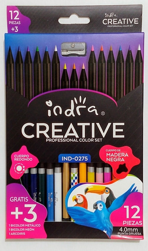 Indra. Creative. Colores Profesionales. Con 12 +3. Ind-0275