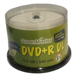 Campana De Disco Greenmaster Dvd+r Dl 8.5gb 240min 8x