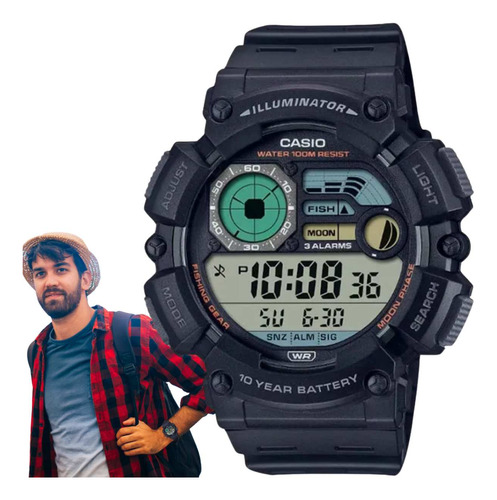 Relógio Pulso Casio Masculino Digital Preto Ws-1500h-1avdf