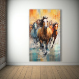 Quadro Decorativo Cavalos -tela Em Canvas - 60x40cm - Q1026