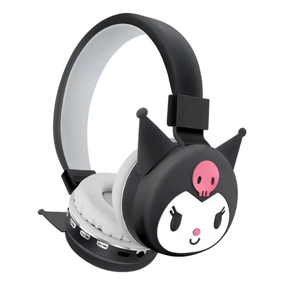 Audífonos Diadema Diferentes Personajes Bluetooth Ajustables Color Kuromi Negro | Meses sin interés