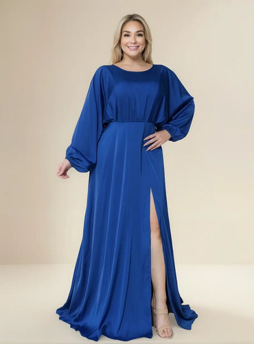 Vestido Talla Extra Satinado Fiesta, Boda, Jardin
