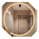 Espejo Led Touch Circular 3 Tonos De Luz Para Baño Tocador 