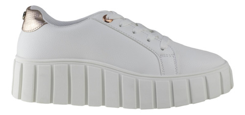 Tenis Blanco Plataforma Para Mujer Capa De Ozono 625403 Moda