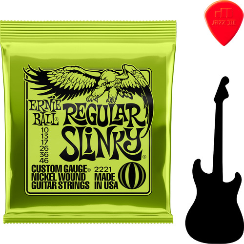 Encordoamento Guitarra 010 Regular Slink Ernie Ball P02221