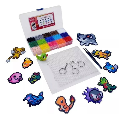 Pack Inicial Hama Beads / Artkal , 15 Colores 1500 Beads 5mm