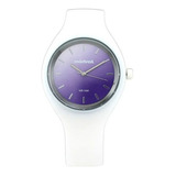 Reloj  Mistral Lag-8195-7c Analogico Ag Oficial Casiocentro Color Del Fondo Violeta Color De La Malla Blanco Color Del Bisel Blanco