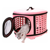 Bolsa Transporte Pet Para Cães Rosa Cachorro E Gato Luxo