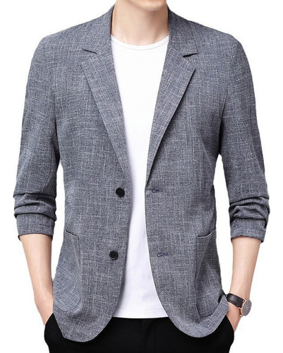 Blazer Masculino Linho Fino Casual Slim Fit