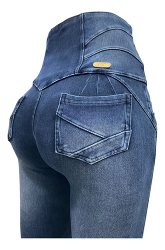 Jeans Fajero Reductor Push Up Con Botones ( Nieves Original)