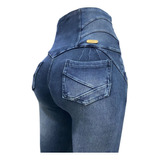 Jeans Fajero Reductor Push Up Con Botones ( Nieves Original)