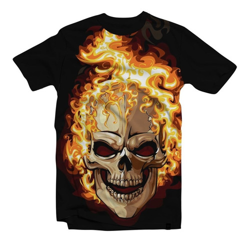 Camiseta/camisa Caveira Rock N' Roll - Skull 
