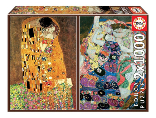 Dos Rompecabezas 1000 Pzs Klimt El Beso Y La Virgen Educa