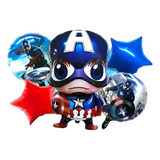 Globos Capitán America Avengers Bouquet 5 Pcs Superheroe 