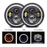 Opticas Faros Cree Led 7 PuLG Con Lupa Ford Jeep Chevy