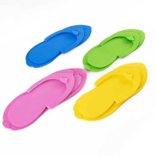 Pack 12 Zapatillas Desechable Para Pedicure Color Surtido